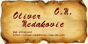 Oliver Medaković vizit kartica